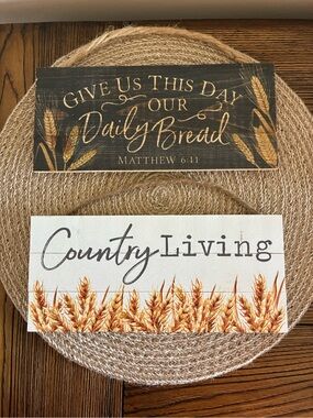 Farmhouse/Country Set of 2 Hanging Signs
